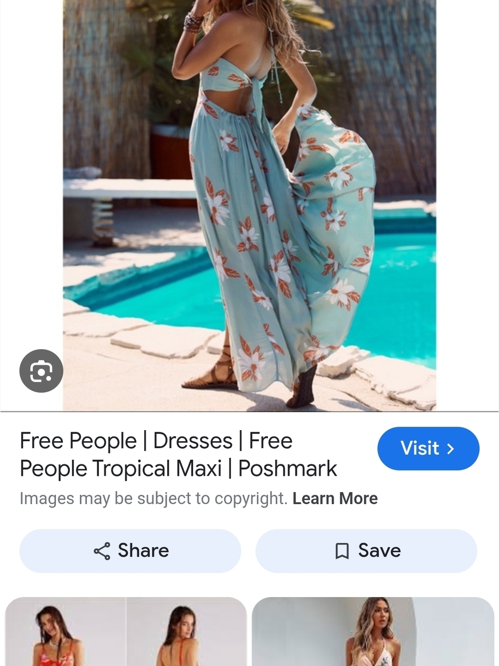 Light Blue Floral Cutout Maxi Dress